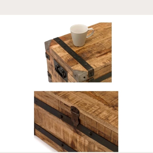 Handmade chest reclaimed wood and iron - Picture 3 of 7